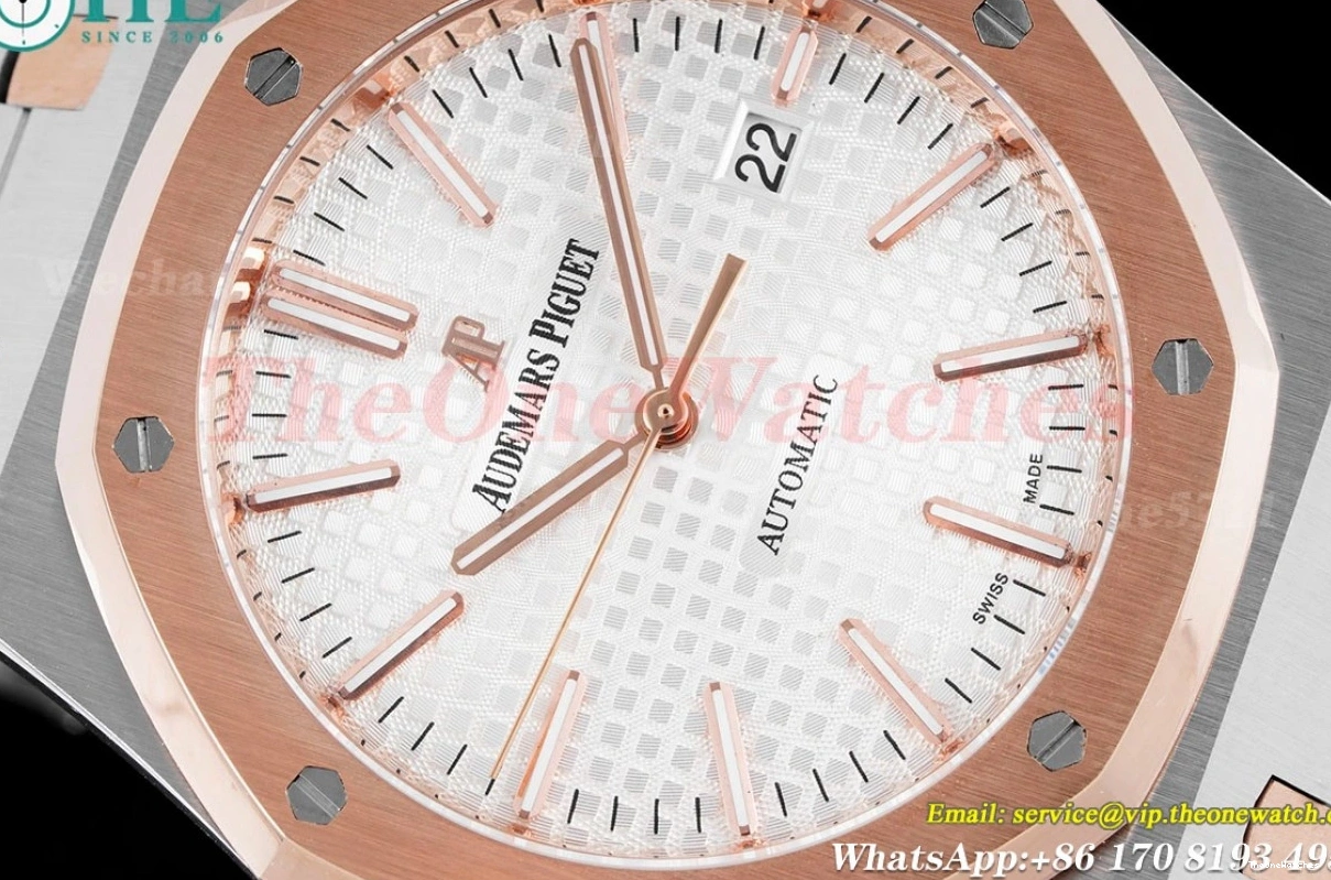 Oak RG 15400 Royal A3120 Textured White 41mm BF SS Dial 1218